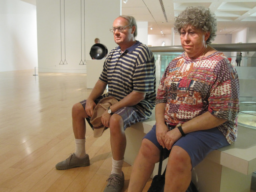old couple on a bench duane hanson