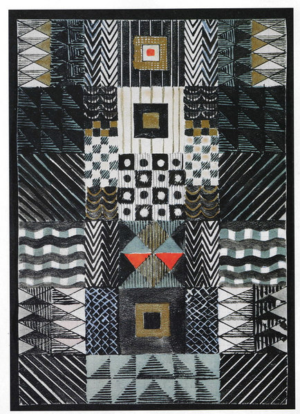 bauhaus gunta stolz Design for a Jacquard woven wall hanging 1927